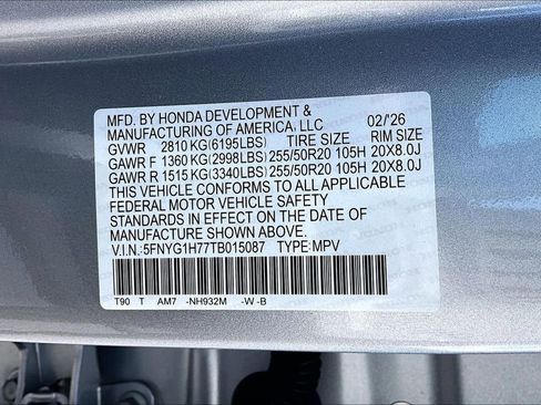 New 2026 Honda Pilot Touring image 8