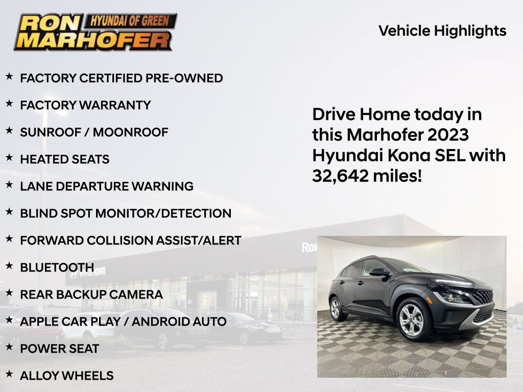 Certified 2023 Hyundai Kona SEL w/ Convenience Package FWD image 16
