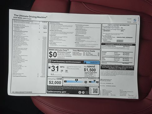 Used 2026 BMW 430i Coupe w/ Parking Assistance Package RWD image 24