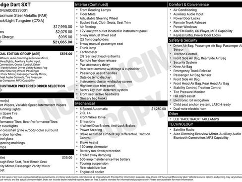 Used 2013 Dodge Dart SXT w/ SXT Special Edition Group FWD image 16