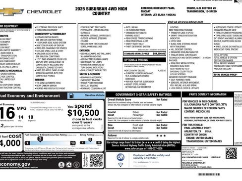 Used 2025 Chevrolet Suburban High Country image 9