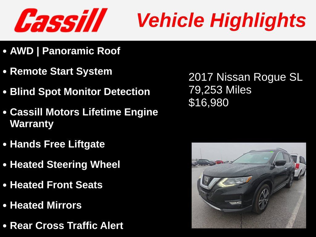 Used 2017 Nissan Rogue SL w/ SL Premium Package AWD/4WD image 3