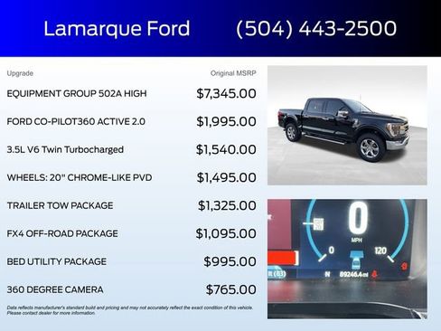 Certified 2022 Ford F150 Lariat w/ Equipment Group 502A High image 2