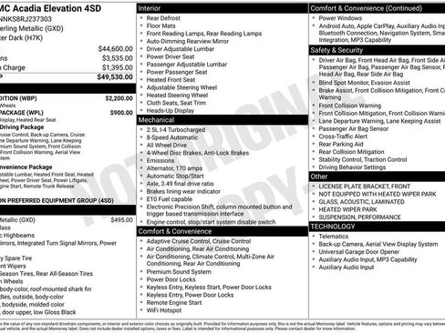 Used 2024 GMC Acadia Elevation w/ Black Edition AWD/4WD image 42