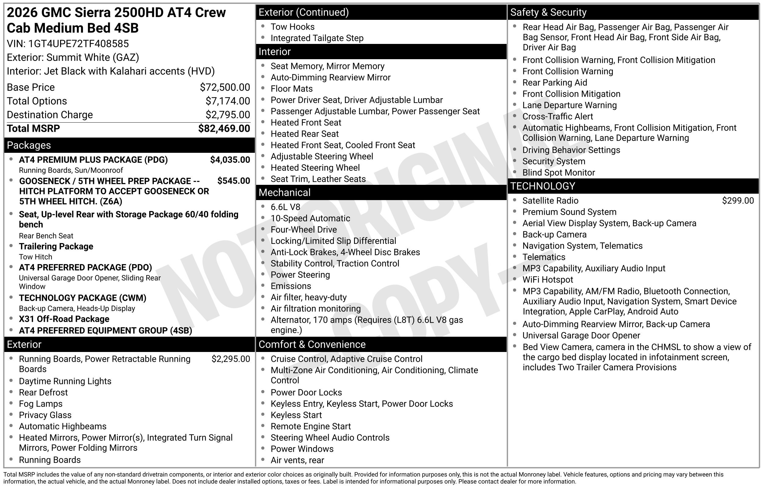 New 2026 GMC Sierra 2500 AT4 w/ AT4 Premium Plus Package AWD/4WD image 3