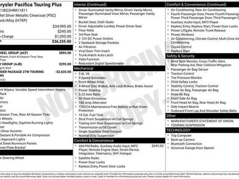 Used 2017 Chrysler Pacifica Touring Plus w/ Tire & Wheel Group image 23