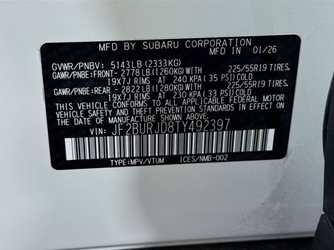Used 2026 Subaru Outback Touring XT AWD/4WD image 43