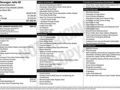 Certified 2024 Volkswagen Jetta SE w/ Panoramic Sunroof Package FWD image 18