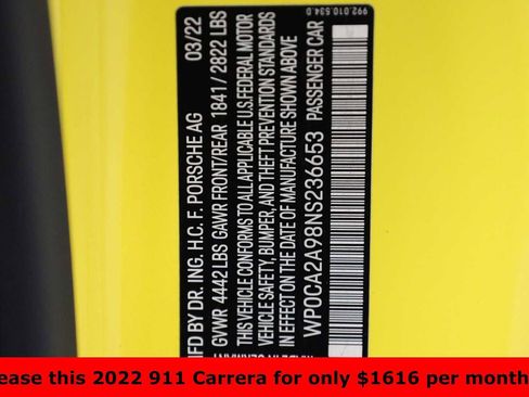 Certified 2022 Porsche 911 Carrera RWD image 44