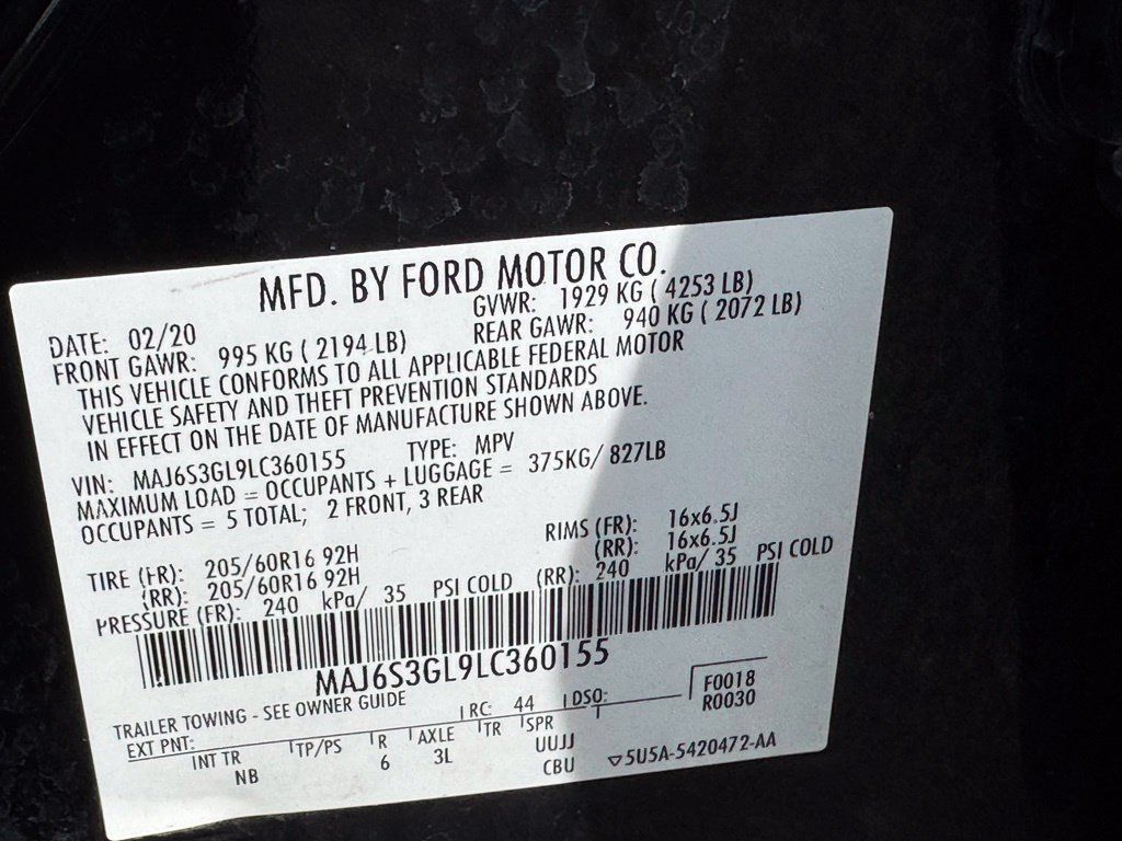 Certified 2020 Ford EcoSport SE w/ SE Convenience Package AWD/4WD image 35
