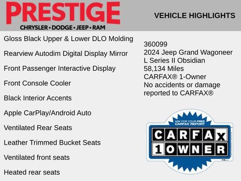 Used 2024 Jeep Grand Wagoneer L Series II w/ Quick Order Packagew 28T image 8
