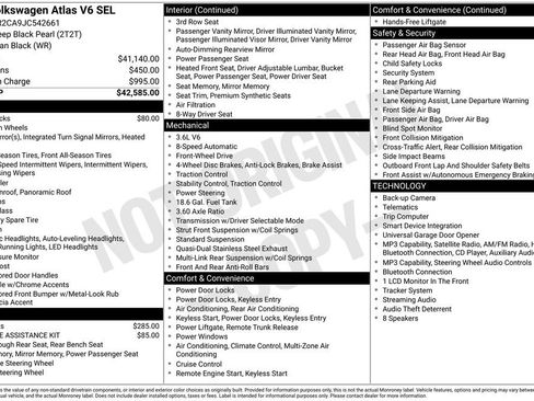 Used 2018 Volkswagen Atlas SEL FWD image 13