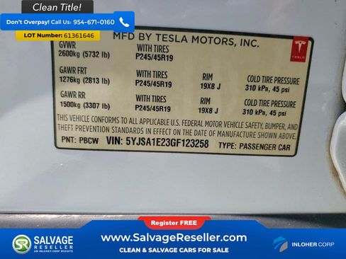Used 2016 Tesla Model S 70D AWD/4WD image 16