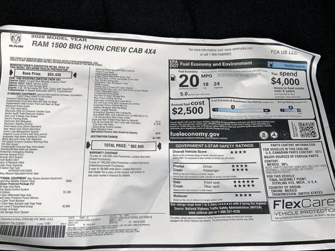 New 2026 RAM 1500 Big Horn AWD/4WD image 19