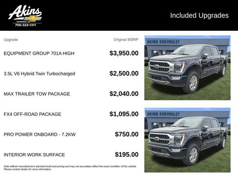 Used 2023 Ford F150 Platinum w/ Equipment Group 701A High image 3