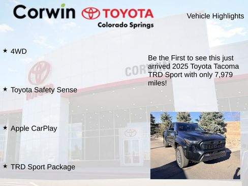 Used 2025 Toyota Tacoma TRD Sport w/ TRD Sport Upgrade Package image 4