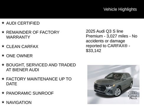 Used 2025 Audi Q3 2.0T Premium w/ Convenience Package image 9