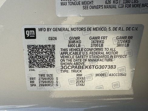 New 2026 Chevrolet Silverado 1500 Custom RWD image 26