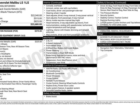 Used 2014 Chevrolet Malibu LS w/ Protection Package image 25