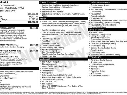 Used 2022 Audi A8 L 3.0T w/ Executive Package image 8