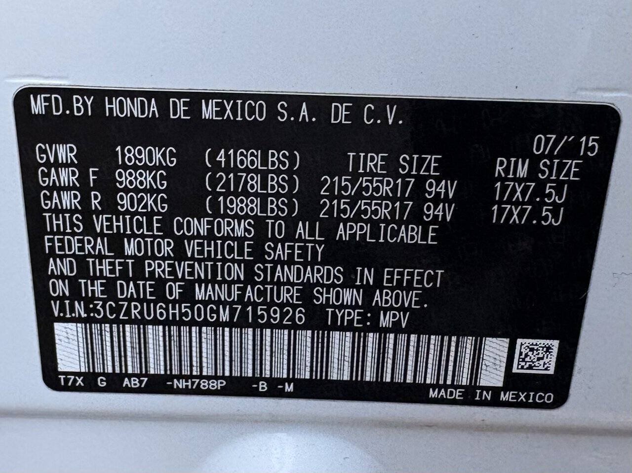 Used 2016 Honda HR-V EX image 31