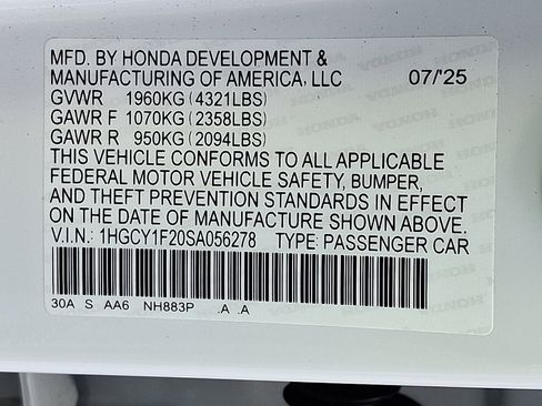 Certified 2025 Honda Accord LX image 4