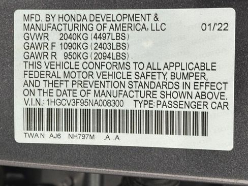 Certified 2022 Honda Accord Touring image 22