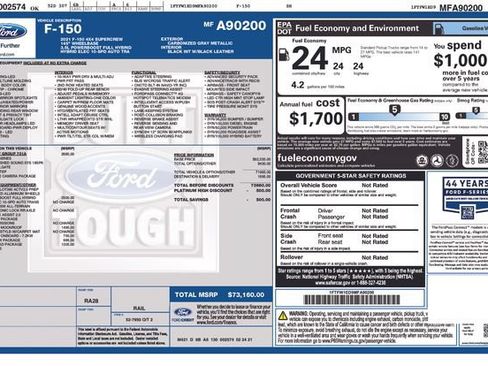 Used 2021 Ford F150 Platinum w/ Equipment Group 701A High AWD/4WD image 18