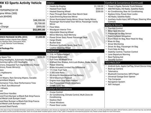 Used 2023 BMW X3 xDrive30i w/ Convenience Package w/ZPA image 10