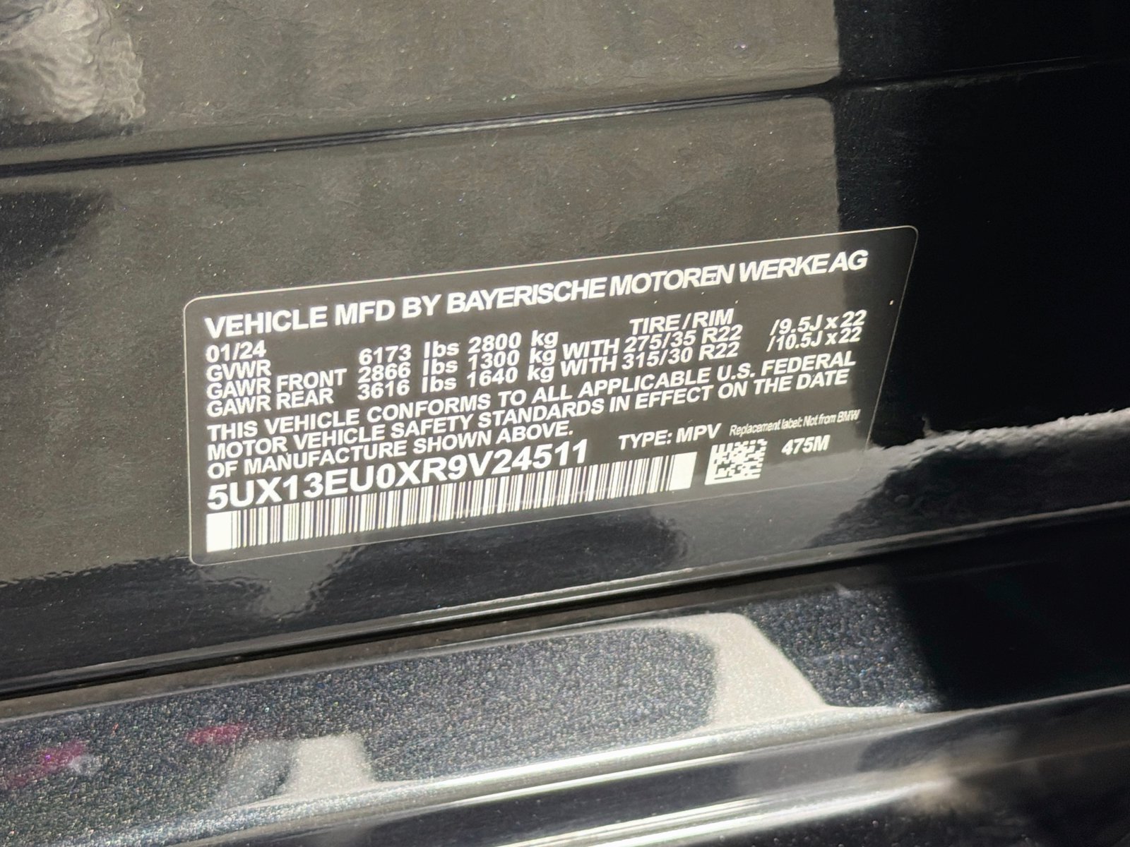 Certified 2024 BMW X5 sDrive40i w/ M Sport Package RWD image 34