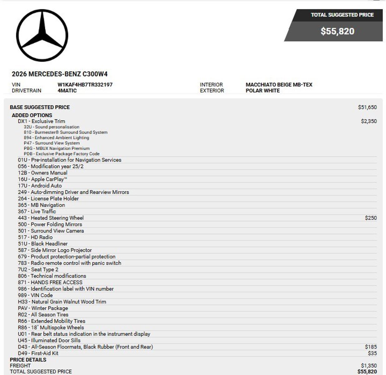 Certified 2026 Mercedes-Benz C 300 4MATIC Sedan image 3