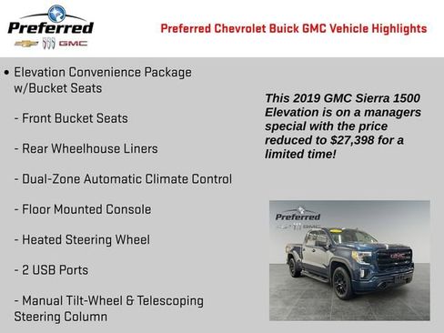 Certified 2019 GMC Sierra 1500 Elevation w/ Elevation Value Package image 2