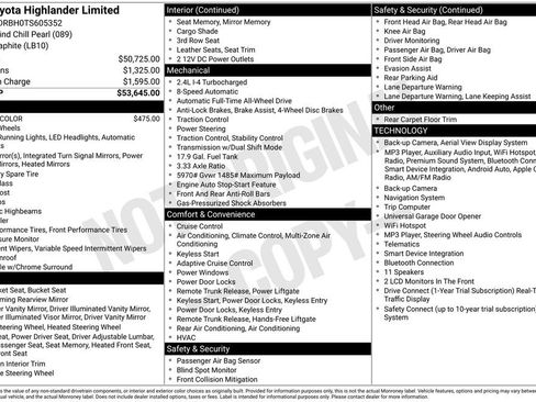 Used 2026 Toyota Highlander Limited AWD/4WD image 2