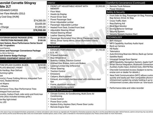 Used 2021 Chevrolet Corvette Stingray Preferred Conv w/ Battery Protection Package RWD image 30