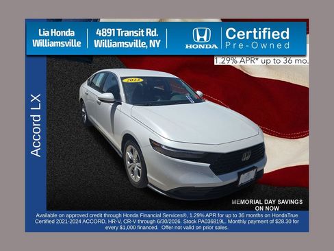 Certified 2023 Honda Accord LX image 1