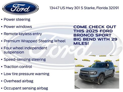 New 2025 Ford Bronco Sport Big Bend w/ Convenience Package AWD/4WD image 20