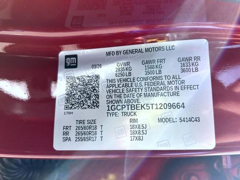 New 2026 Chevrolet Colorado W/T w/ WT Custom Package AWD/4WD image 25