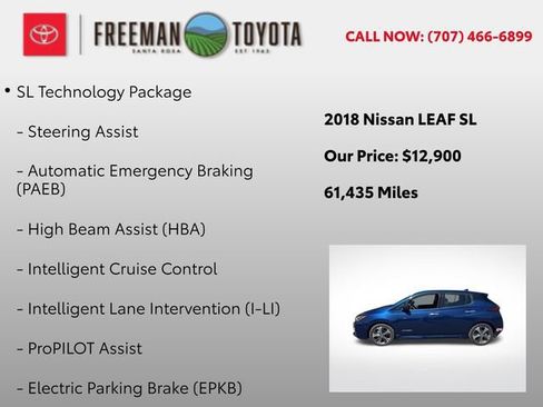 Used 2018 Nissan Leaf SL w/ SL Technology Package FWD image 5