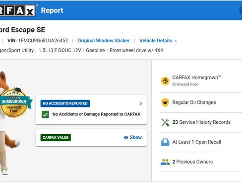 Certified 2020 Ford Escape SE AWD/4WD image 4