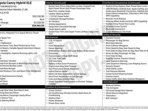 Used 2024 Toyota Camry XLE FWD image 3