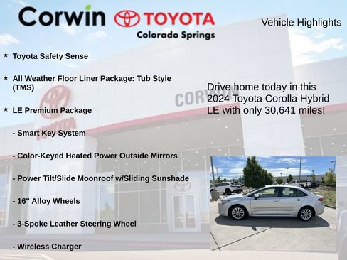 Used 2024 Toyota Corolla LE w/ LE Premium Package FWD image 7