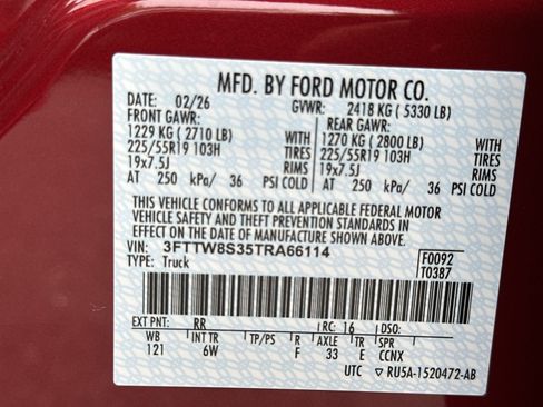 New 2026 Ford Maverick Lariat w/ Black Appearance Package AWD/4WD image 36