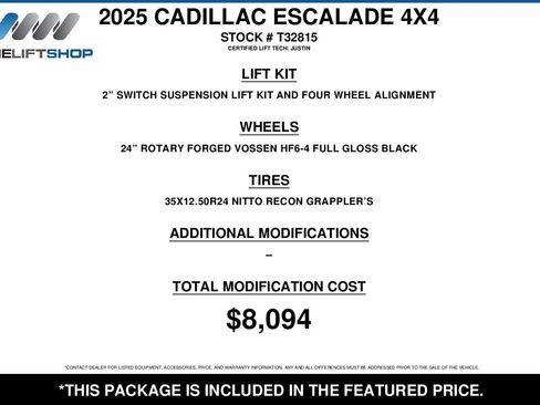 Used 2025 Cadillac Escalade Sport w/ Touring Package AWD/4WD image 2