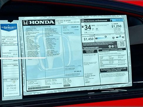 New 2026 Honda Civic Sport image 23