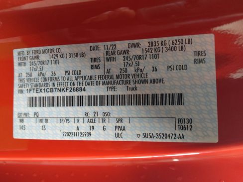 Used 2022 Ford F150 XL w/ Equipment Group 101A High RWD image 33
