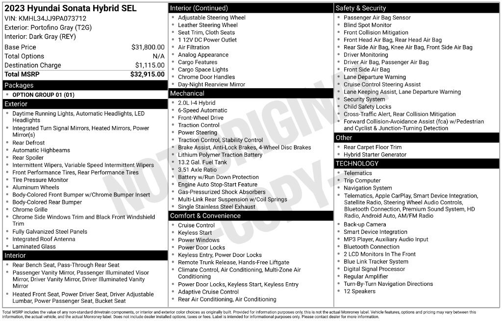 Used 2023 Hyundai Sonata SEL FWD image 18