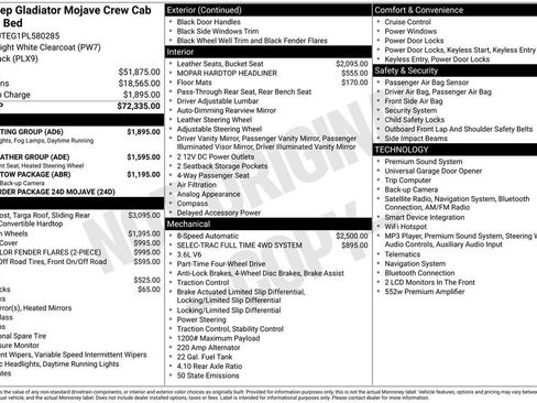 Used 2023 Jeep Gladiator Mojave w/ LED Lighting Group AWD/4WD image 39