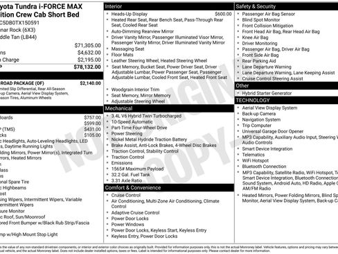New 2026 Toyota Tundra 1794 Edition w/ TRD Off-Road Package AWD/4WD image 1