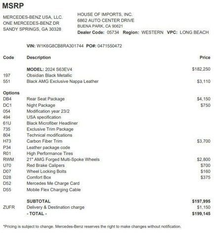 Certified 2024 Mercedes-Benz S 63 AMG S image 4
