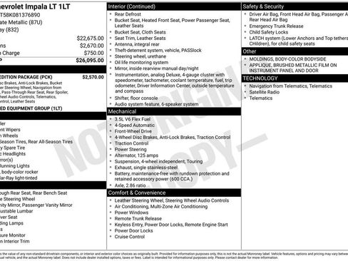Used 2008 Chevrolet Impala LT w/ Luxury Edition Package image 12